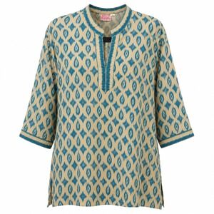 Mod's Mahal Boho Tunic Top Women Size XL Coastal Boho Mediterranean Indie Sleaze